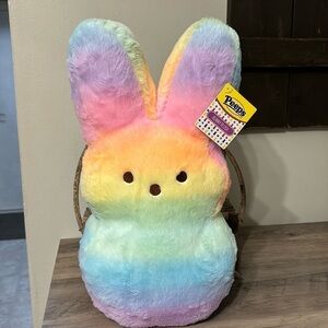 NWT LARGE PEEPS ANIMAL ADVENTURE 16 INCH RAINBOW PLUSH BUNNY PEEP